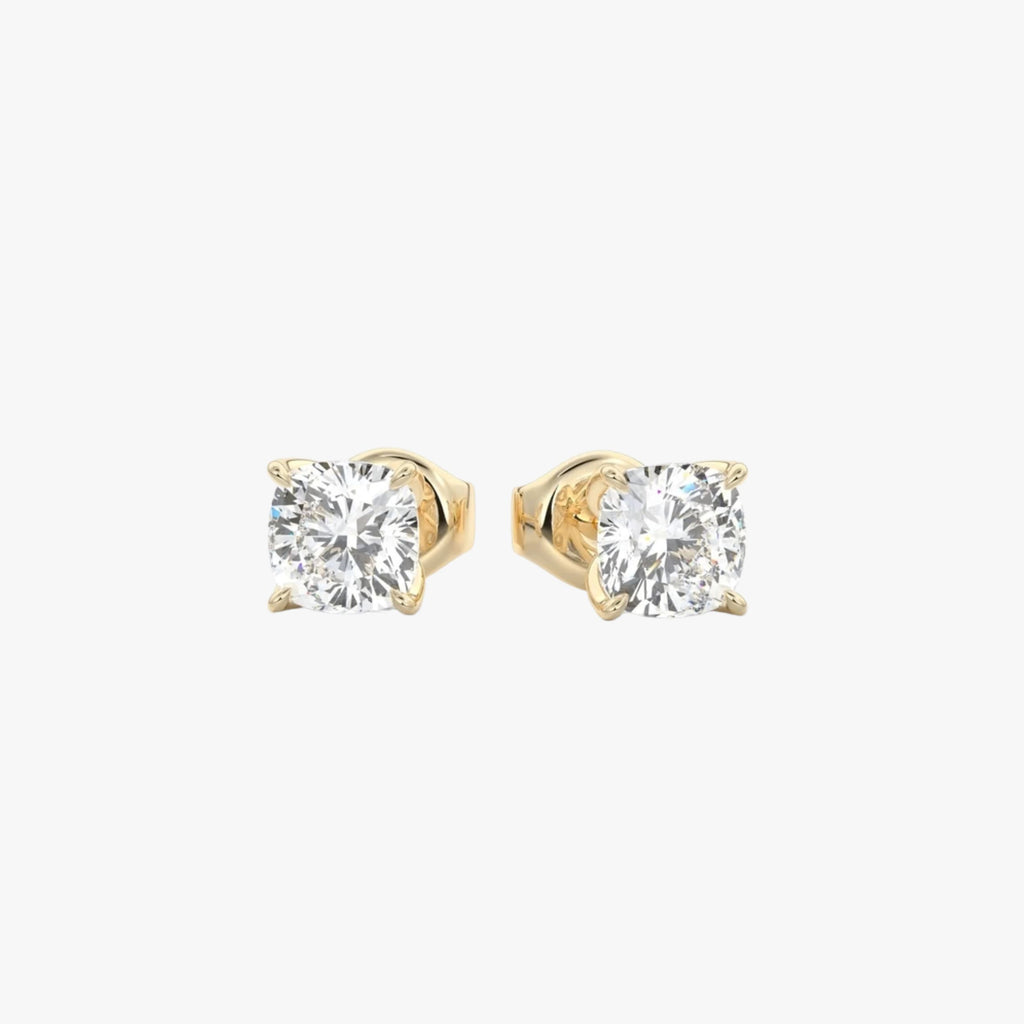 Cushion Cut Diamond Stud Earrings